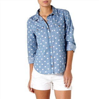 womens summer polka dot shirts
